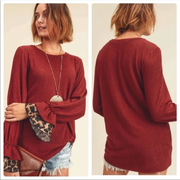 ✋Sold Out!!!🤚Gorgeous Cashmere Brushed Wine - Picture 2 of 8